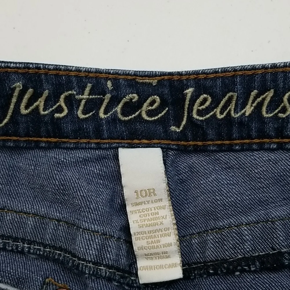 JUSTICE Straight Leg Jeans, size 10R